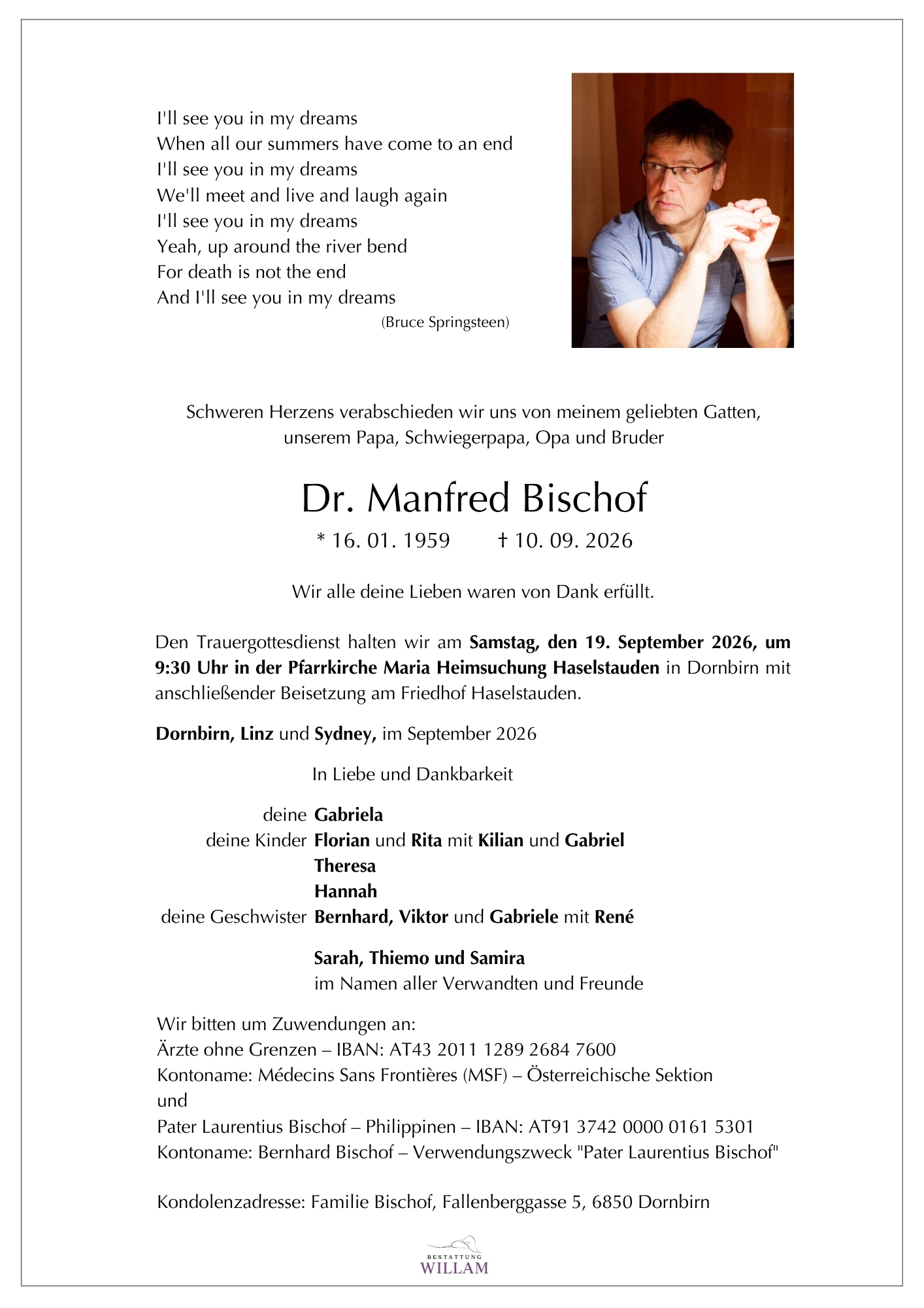 Parte Dr. Manfred Bischof